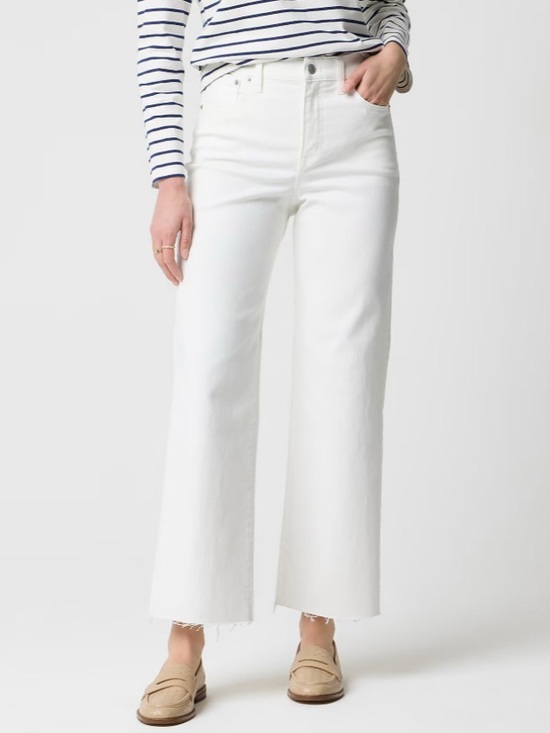 J. Crew Denim - NWT J. Crew Tall Wide-leg Cropped Jean All-day Stretch Seashell White